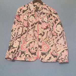 Pinky & Dianne paisley floral blazer. Size XL